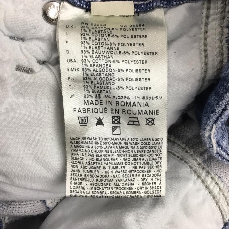 ディーゼル DIESEL パンツ デニム、ジーンズ 裏パイル地 ロゴ、文字 青 / ブルー / レディース USED 古着 中古 10112639