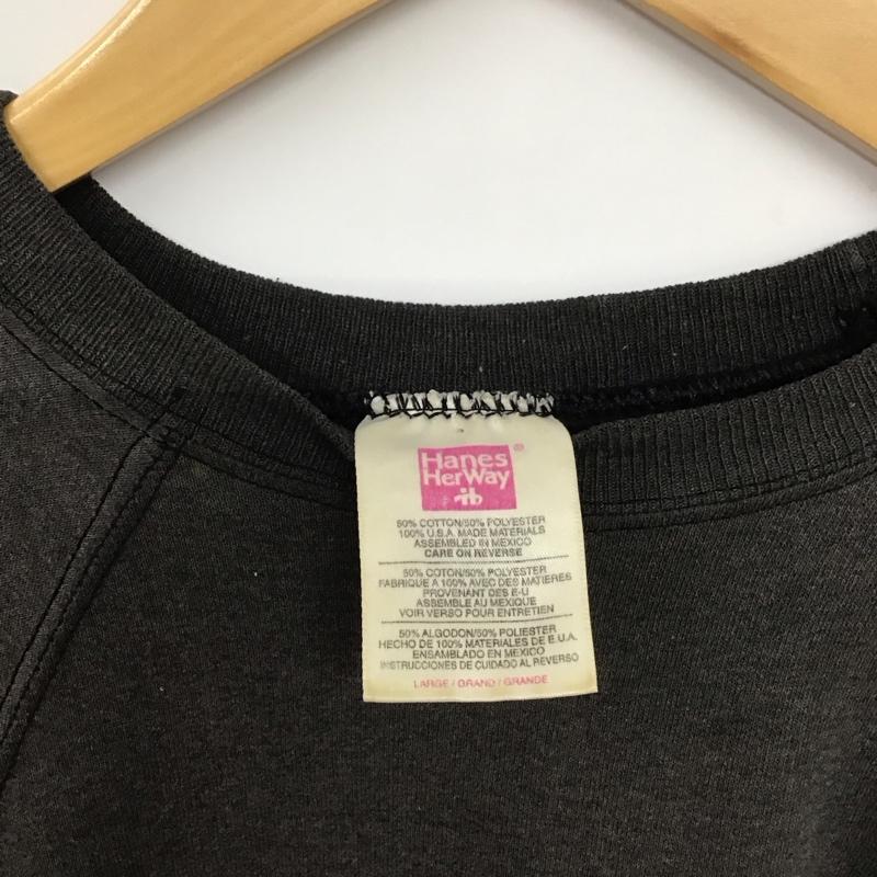ヘインズ HANES トレーナー 長袖 長袖スウェット クルーネックカットソー トレーナー L 無地 灰 / グレー / メンズ USED 古着 中古 10138417