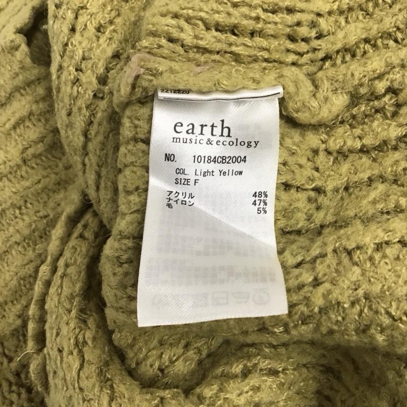 アースミュージックアンドエコロジー earth music&ecology ニット、セーター 長袖 FREE 無地 黄 / イエロー / レディース USED 古着 中古 10134602