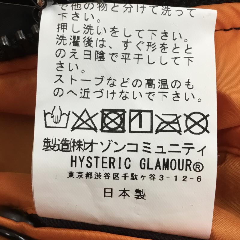 ヒステリックグラマー HYSTERIC GLAMOUR ジャケット、上着 ジャンパー、ブルゾン MA-1 プリマロフト フライトジャケット L 総柄 黒 / ブラック / メンズ USED 古着 中古 10135124