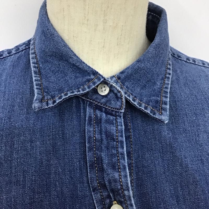 ラルフローレン RALPHLAUREN シャツ、ブラウス 長袖 長袖シャツ デニムシャツ カラーシャツ S ロゴ、文字 インディゴ / インディゴ / レディース USED 古着 中古 10126923