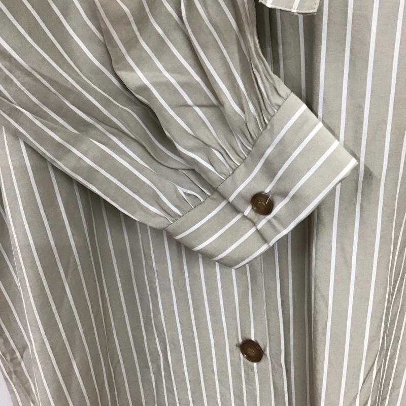 ダブルクローゼット w closet ワンピース ロングスカート FREE ストライプ 白 / ホワイト / X ベージュ / ベージュ / レディース USED 古着 中古 10133986