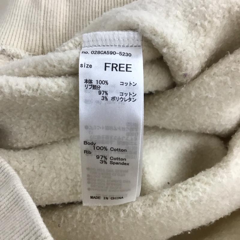 マウジー MOUSSY トレーナー 長袖 028CA590-5230 スウェット 裏起毛 FREE ロゴ、文字 アイボリー / アイボリー / X 黒 / ブラック / X 赤 / レッド / レディース USED 古着 中古 10144097