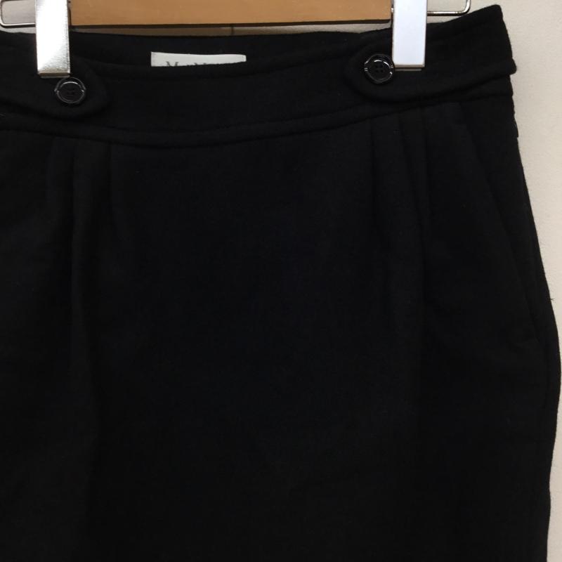 マックスマーラ Max Mara スカート ひざ丈スカート 40 無地 黒 / ブラック / レディース USED 古着 中古 10138285