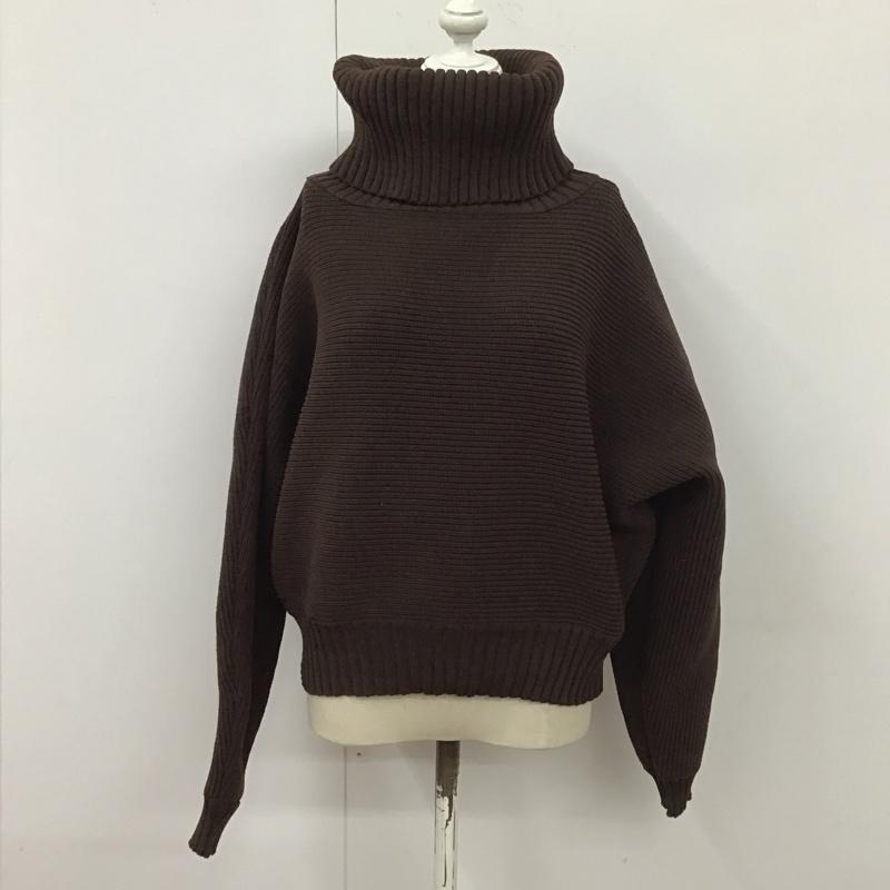 ムルーア MURUA ニット、セーター 長袖 011952602501-01 BIGタートルニットプルオーバー FREE 無地 茶 / ブラウン /  レディース USED 古着 中古 10112582
