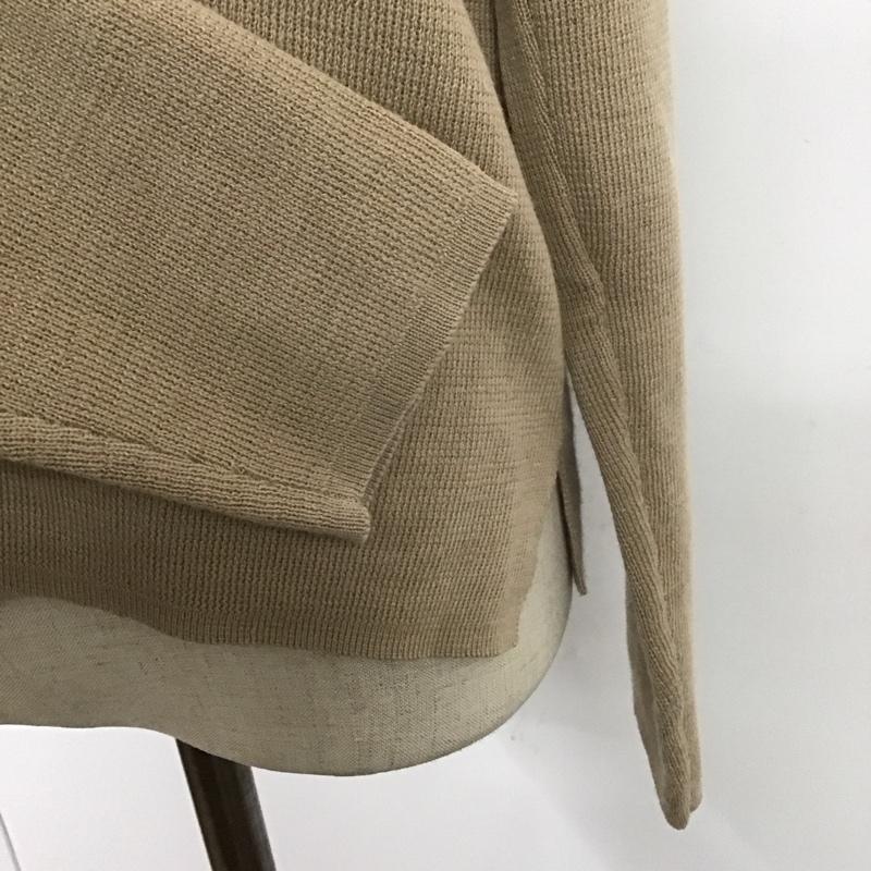 オペークドットクリップ OPAQUE.CLIP ニット、セーター 長袖 M 無地 ベージュ / ベージュ /  レディース USED 古着 中古 10110299