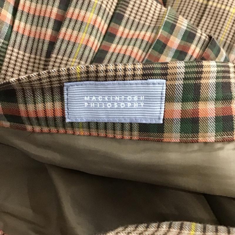 マッキントッシュフィロソフィー MACKINTOSH PHILOSOPH スカート ロングスカート H9S68-241-58 プリーツスカート 1 チェック マルチカラー / マルチカラー / レディース USED 古着 中古 10138567