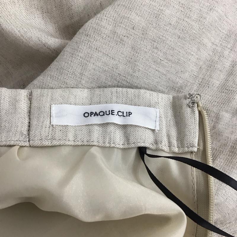 オペークドットクリップ OPAQUE.CLIP スカート ひざ丈スカート ロングスカート フレアスカート カジュアルスカート L 無地 ベージュ / ベージュ / レディース USED 古着 中古 10135042