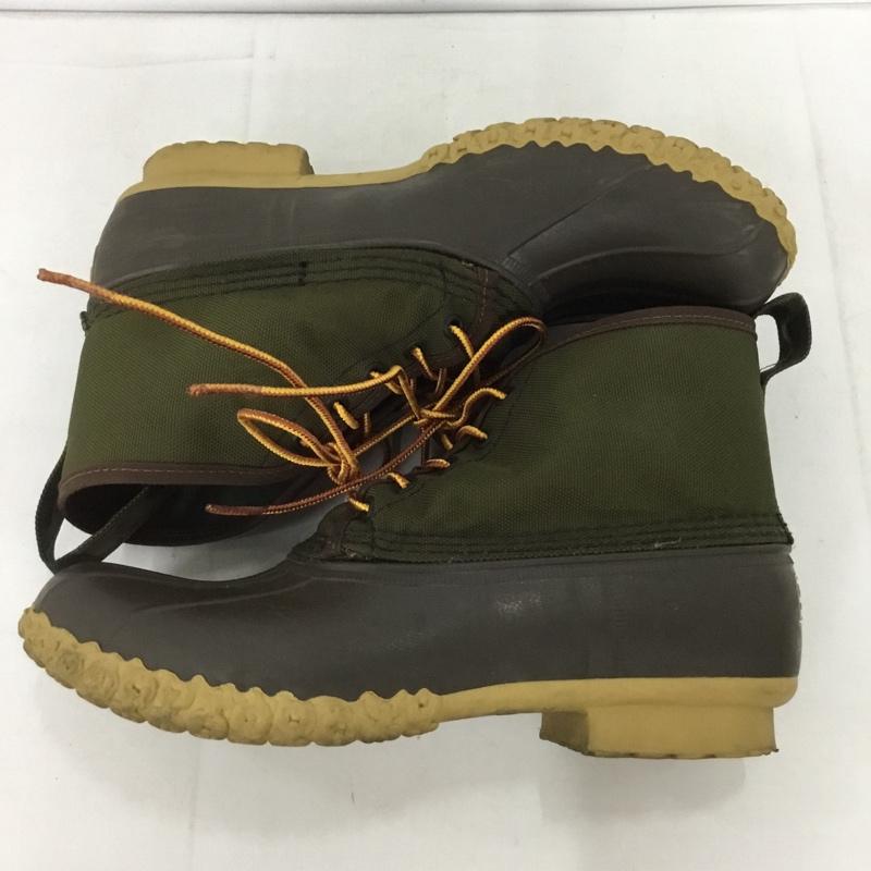 エルエルビーン L.L.Bean ブーツ ショートブーツ ビーンブーツ USA製 ロゴ、文字 カーキ / カーキ / X ダークブラウン / ダークブラウン / メンズ USED 古着 中古 10132114