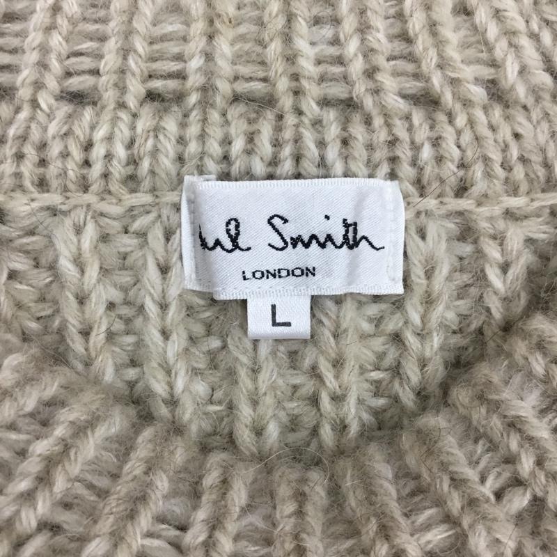 ポールスミス Paul Smith ニット、セーター 長袖 長袖ニットカットソー ニット セーター クルーネックニット L 無地 ベージュ / ベージュ / メンズ USED 古着 中古 10108806