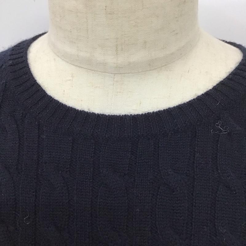 トミーヒルフィガー TOMMY HILFIGER ニット、セーター 長袖 長袖ニットカットソー ニット セーター クルーネックニット L 紺 / ネイビー / メンズ USED 古着 中古 10112835