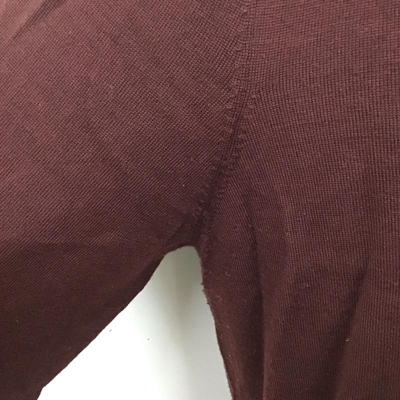 ブルックスブラザーズ BROOKS BROTHERS ニット、セーター 長袖 長袖ニットカットソー ニット セーター Vネックニット M 無地 えんじ / ワインレッド / メンズ USED 古着 中古 10112790