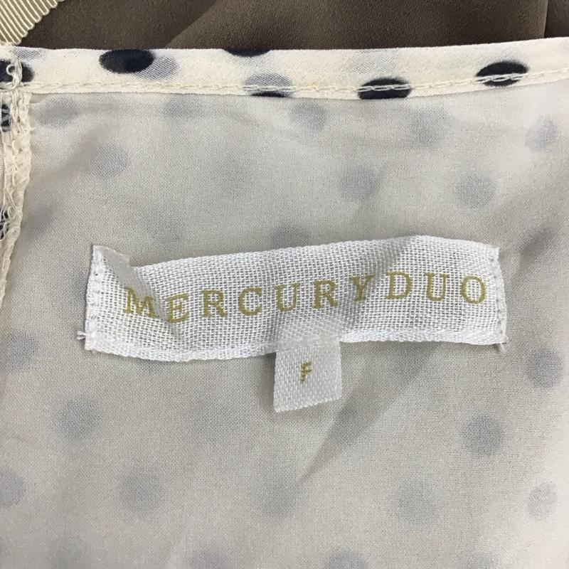 マーキュリーデュオ MERCURYDUO ワンピース・ドレス・オールインワン ワンピース・ドレス・オールインワン オールインワン 七分袖 ショートパンツ バックオープン FREE ドット アイボリー / アイボリー / X 茶 / ブラウン / レディース USED 古着 中古 10115436