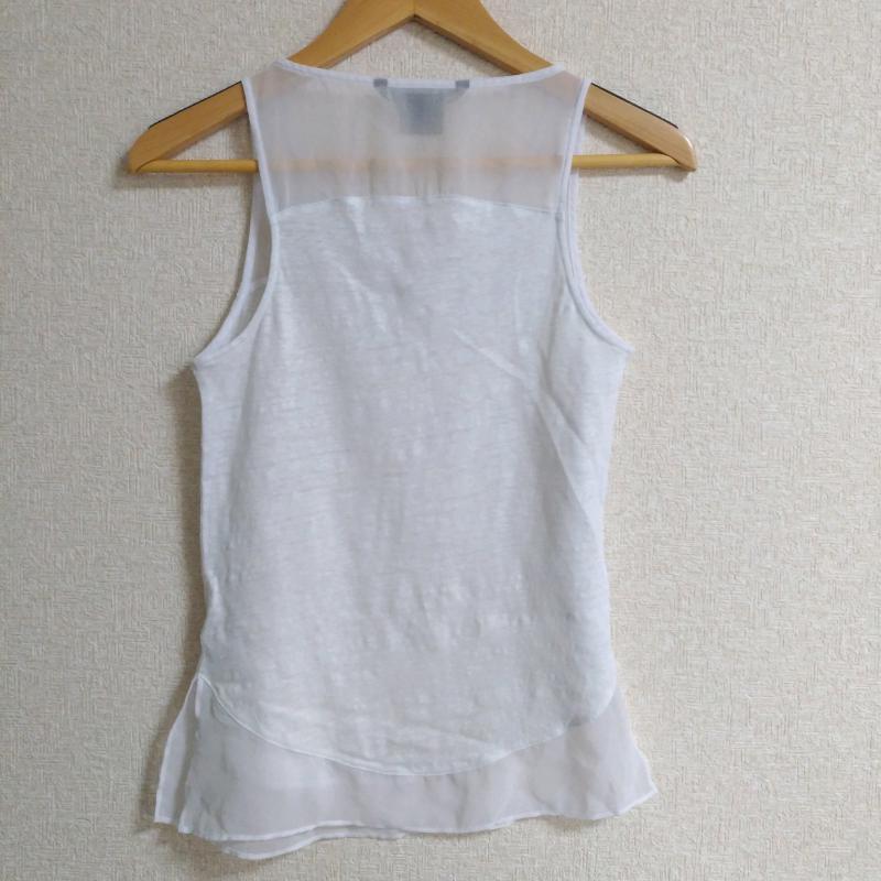 アルマーニエクスチェンジ A/X ARMANIEXCHANGE タンクトップ タンクトップ XS 無地 X ワンポイント 白 / ホワイト / レディース USED 古着 中古 10014948