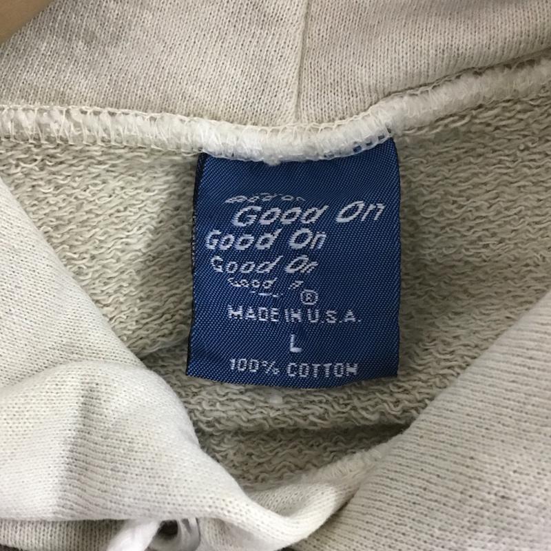 グッドオン Good On パーカー 長袖 長袖パーカー プルオーバーパーカー スウェット L 無地 ベージュ / ベージュ / メンズ USED 古着 中古 10133124