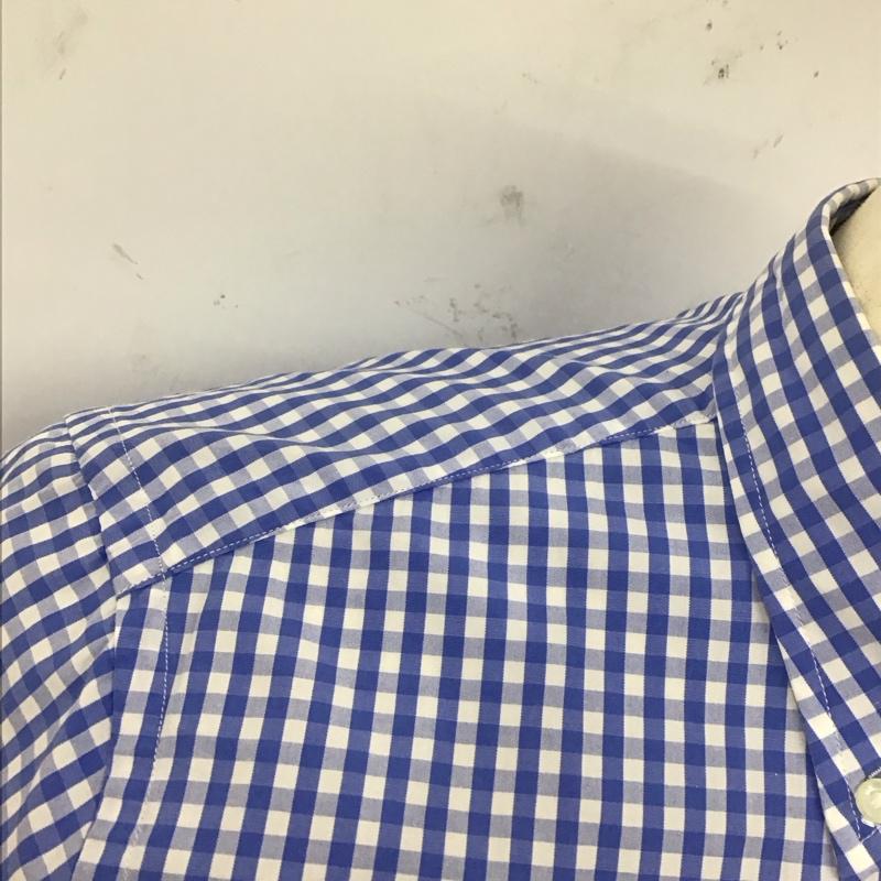 アベイシングエイプ A BATHING APE シャツ、ブラウス 半袖 半袖シャツ カラーシャツ 半袖カットソー チェックシャツ M チェック 白 / ホワイト / X 青 / ブルー /  メンズ USED 古着 中古 10112819