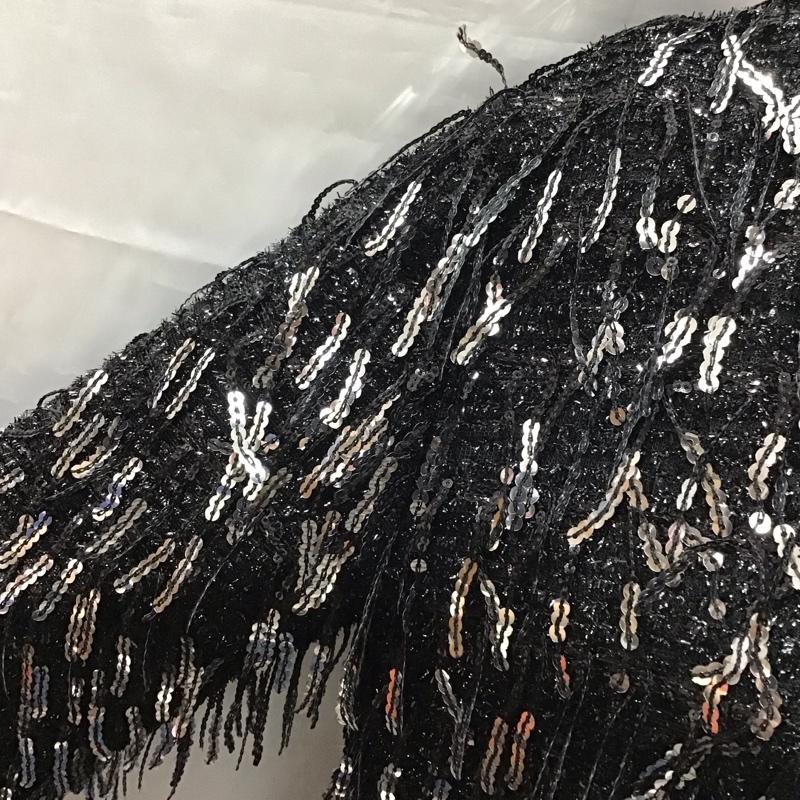 ザラ ZARA ワンピース ひざ丈スカート 長袖ワンピース ドレス Vネックワンピース S 総柄 黒 / ブラック / レディース USED 古着 中古 10117979