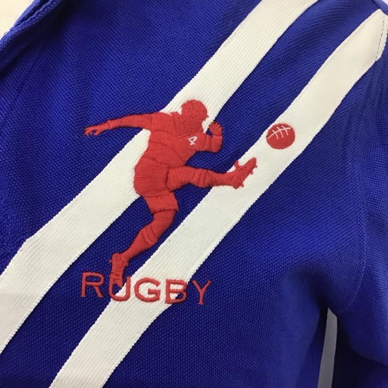 ラルフローレン ラグビー RALPH LAUREN RUGBY ポロシャツ 長袖 長袖シャツ ポロシャツ カラーシャツ 長袖カットソー S ロゴ、文字 青 / ブルー /  メンズ USED 古着 中古 10113128