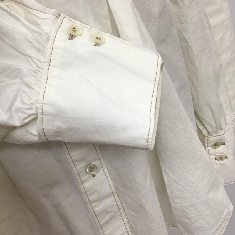 ローズバッド ROSE BUD シャツ、ブラウス 長袖 600-1110011 ノーカラー FREE 無地 白 / ホワイト / レディース USED 古着 中古 10108365