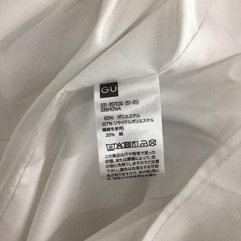 ジーユー GU シャツ、ブラウス 長袖 331-357030 アンダーカバー長袖ブロードシャツ 長袖シャツ L 無地 白 / ホワイト / メンズ USED 古着 中古 10132892