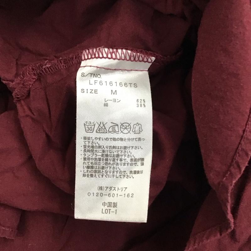 ローリーズファーム LOWRYS FARM カットソー 七分袖 ドルマンスリーブ M 無地 えんじ / ワインレッド /  レディース USED 古着 中古 10114049