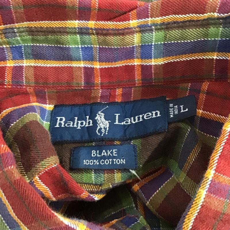 ラルフローレン RALPHLAUREN シャツ、ブラウス 長袖 長袖シャツ カラーシャツ ボタンダウンシャツ 長袖カットソー チェックシャツ L チェック マルチカラー / マルチカラー / メンズ USED 古着 中古 10123943