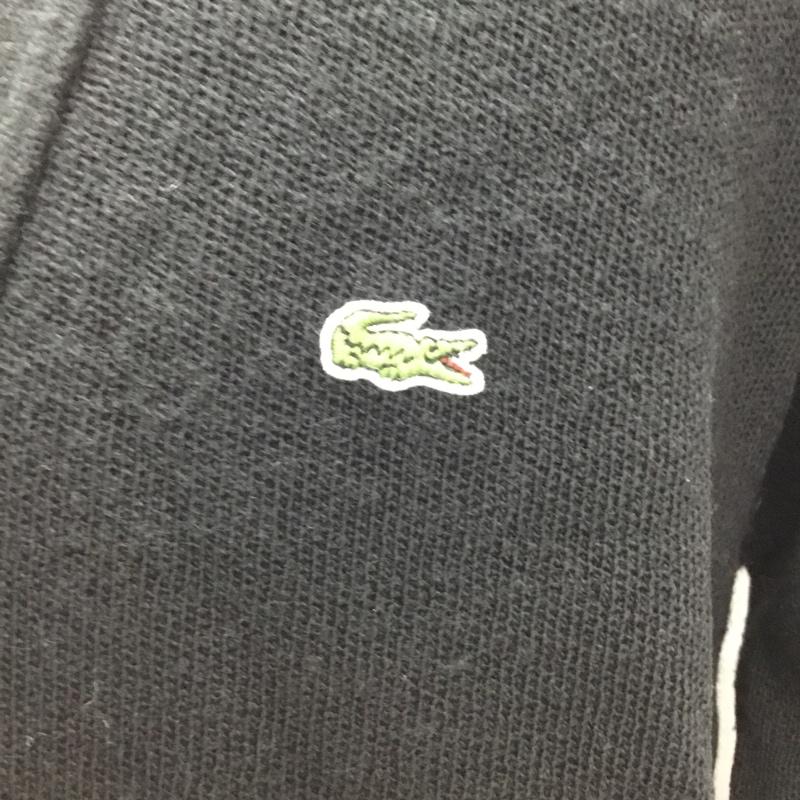 ラコステ LACOSTE カーディガン 長袖 長袖ニットカーディガン リブニットカーディガン 前ボタン 3 ロゴ、文字 黒 / ブラック / メンズ USED 古着 中古 10120856