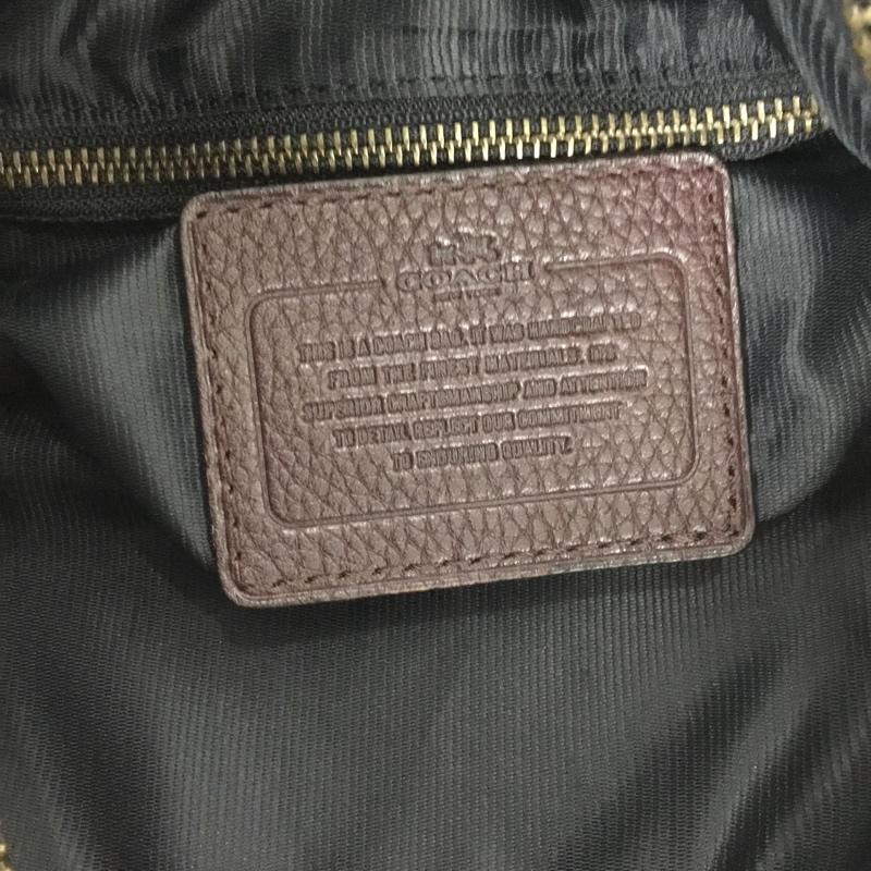コーチ COACH ショルダーバッグ ショルダーバッグ F1420 71563 2トーン レザー ロゴ、文字 黒 / ブラック / X 茶 / ブラウン / レディース USED 古着 中古 10128310