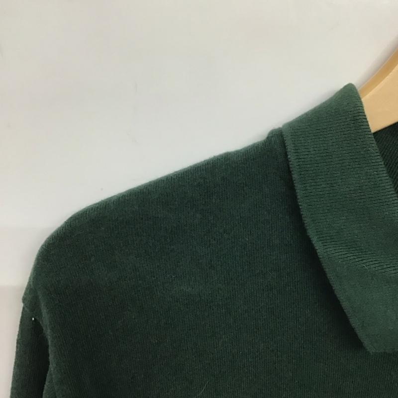 ステューシー STUSSY ポロシャツ 長袖 長袖ポロシャツ 長袖カットソー カラーシャツ M ロゴ、文字 緑 / グリーン / メンズ USED 古着 中古 10139555