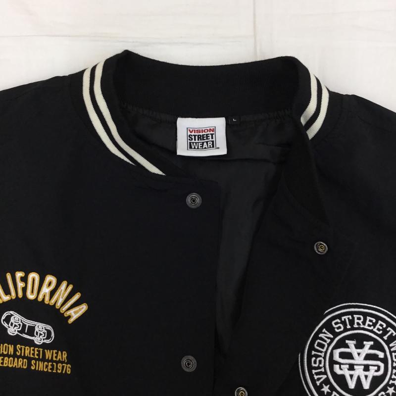 ヴィジョン ストリート ウェア VISION STREET WEAR ジャケット、上着 ジャケット、ブレザー L ロゴ、文字 黒 / ブラック / メンズ USED 古着 中古 10137455