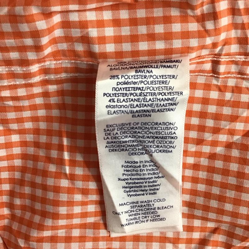 チャップス CHAPS シャツ、ブラウス 長袖 長袖シャツ カラーシャツ ポケットシャツ 長袖カットソー チェックシャツ M チェック 橙 / オレンジ / メンズ USED 古着 中古 10118279