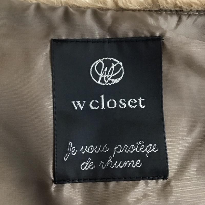 ダブルクローゼット w closet ベスト ベスト ベスト ノースリーブカットソー ファーベスト FREE 無地 茶 / ブラウン / レディース USED 古着 中古 10118012