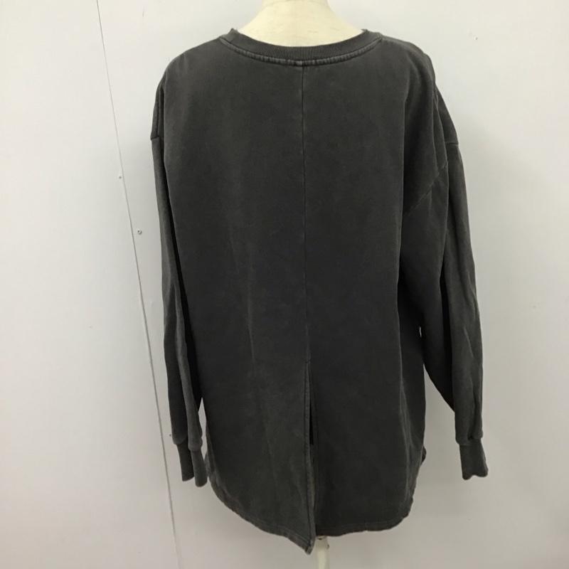 ローリーズファーム LOWRYS FARM トレーナー 長袖 FREE 無地 チャコールグレー / チャコールグレー / レディース USED 古着 中古 10126600