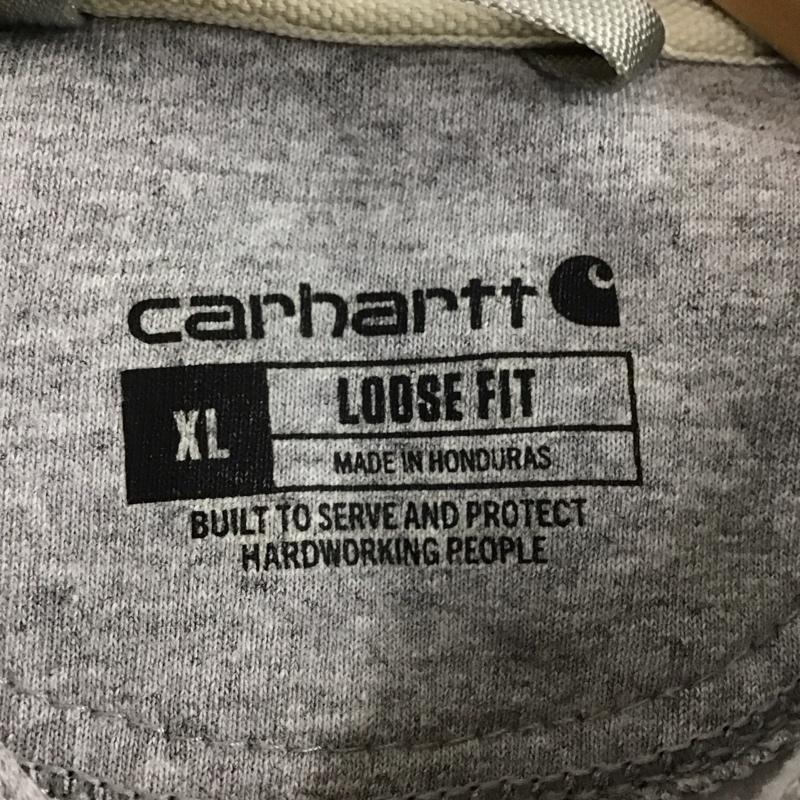 カーハート Carhartt パーカー 長袖 長袖パーカー プルオーバーパーカー スウェット XL 無地 灰 / グレー / メンズ USED 古着 中古 10132595
