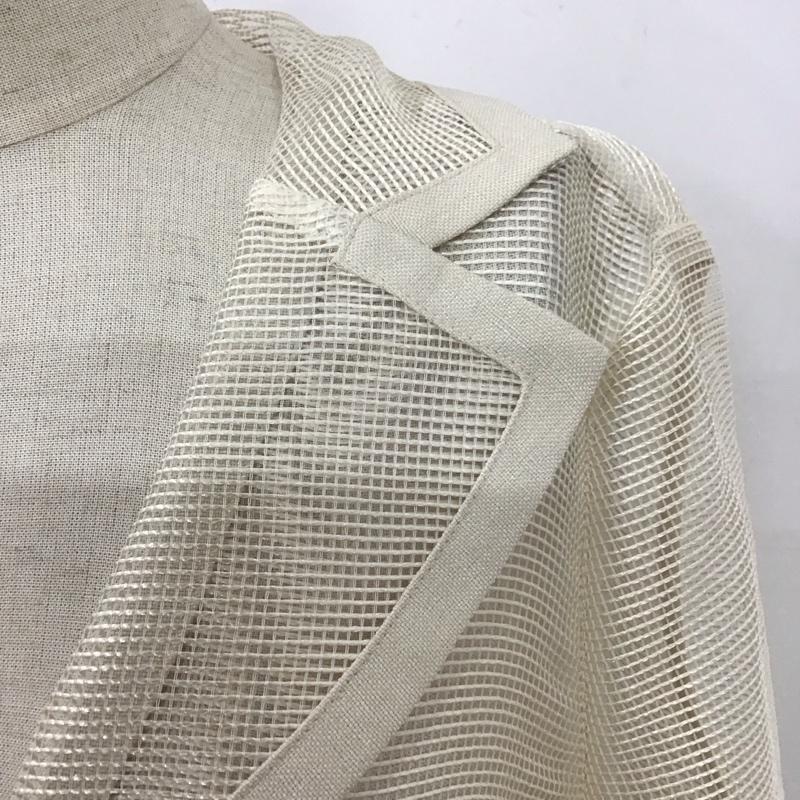 ピエール カルダン pierre cardin ジャケット、上着 ジャケット、ブレザー カジュアルジャケット カラージャケット ポケットジャケット アウター 38 無地 白 / ホワイト / レディース USED 古着 中古 10122448