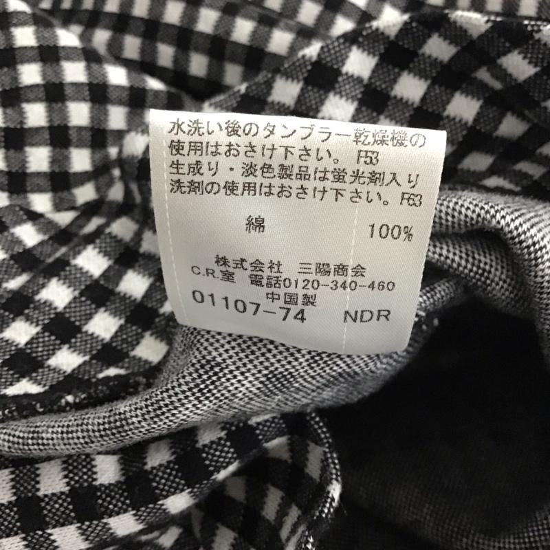 バーバリーブラックレーベル BURBERRY BLACK LABEL パーカー 長袖 ジップアップパーカー 長袖パーカー カジュアルジャケット 2 チェック 白 / ホワイト / X 黒 / ブラック / メンズ USED 古着 中古 10139706