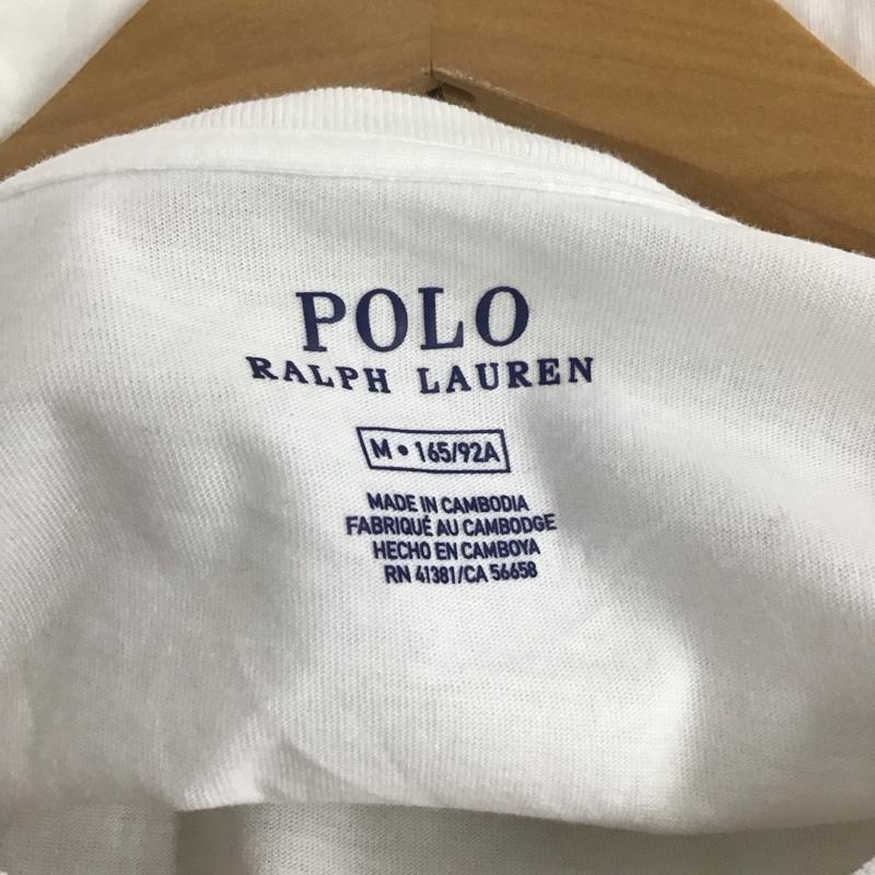 ポロバイラルフローレン Polo by RALPH LAUREN Tシャツ 半袖 半袖カットソー プリントTシャツ クルーネックカットソー M ロゴ、文字 白 / ホワイト / レディース USED 古着 中古 10138826