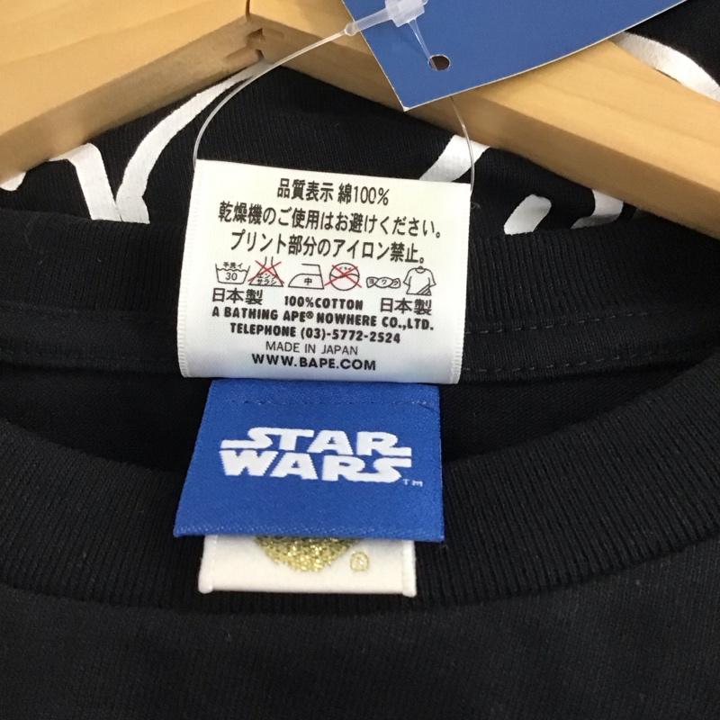 ベイプ BAPE Tシャツ 半袖 半袖カットソー プリントTシャツ クルーネックカットソー スターウォーズ M プリント 黒 / ブラック / メンズ USED 古着 中古 10137721