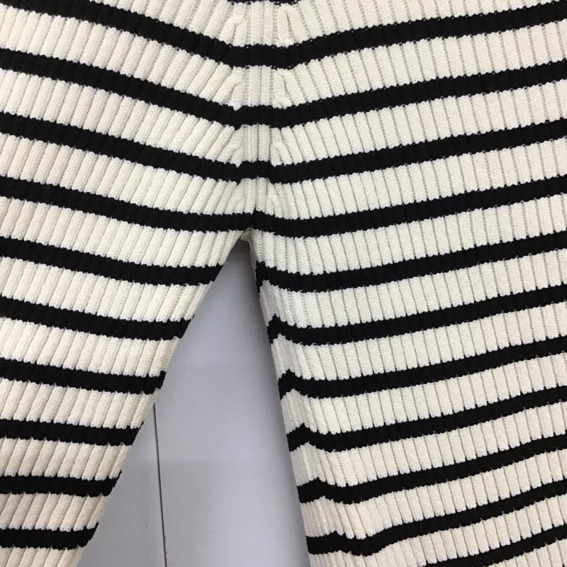 ザラニット ZARA KNIT カーディガン 長袖 長袖カーディガン 前ボタン ニットカーディガン S ボーダー柄 白 / ホワイト / X 黒 / ブラック / レディース USED 古着 中古 10128741