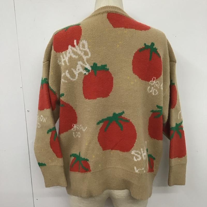 フックバイロックミー Hook By RockME ニット、セーター 長袖 長袖ニット リブニット セーター クルーネックカットソー プリントセーター プリント ベージュ / ベージュ / X 赤 / レッド / X 黄 / イエロー / X 緑 / グリーン / X 白 / ホワイト / X 茶 / ブラウン / メンズ USED 古着 中古 10106323