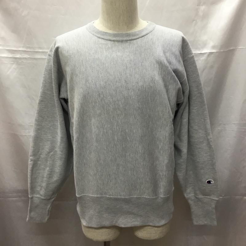 チャンピオン Champion トレーナー 長袖 L 無地 灰 / グレー / メンズ USED 古着 中古 10108902