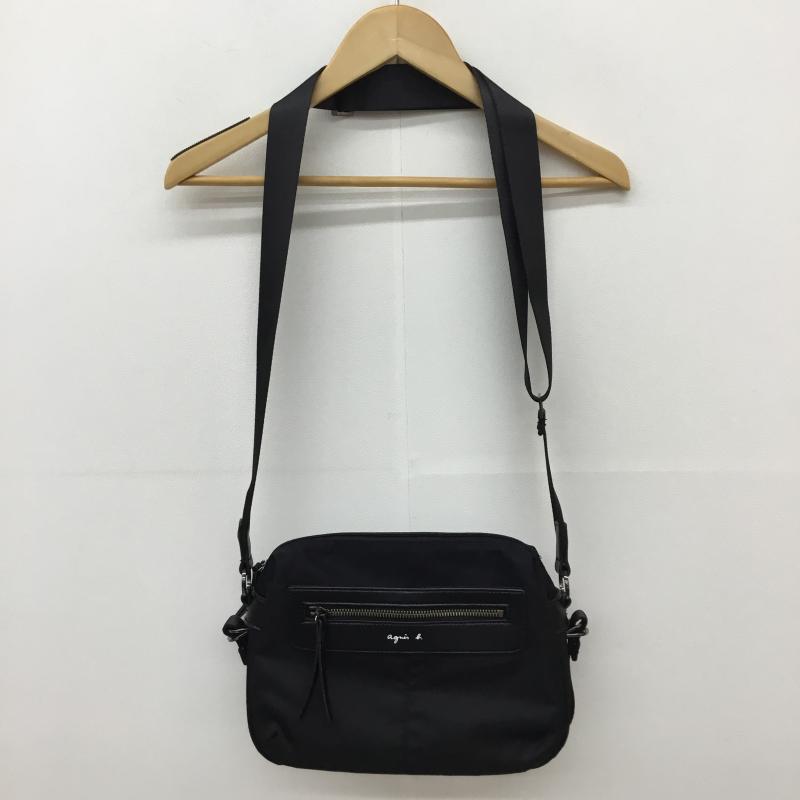 アニエス・ベー agnes b. ショルダーバッグ ショルダーバッグ ロゴ、文字 黒 / ブラック / レディース USED 古着 中古 10135111