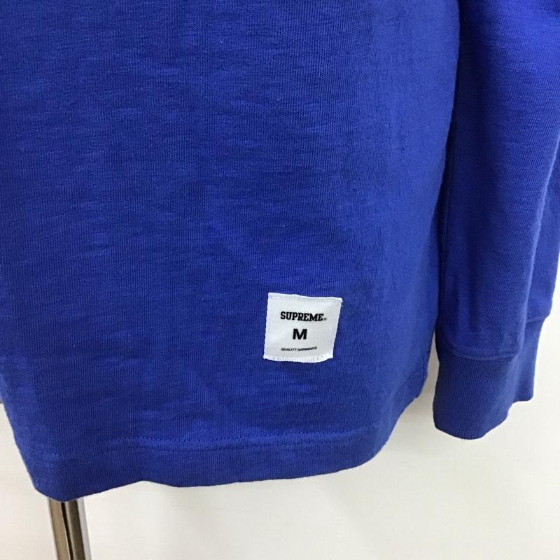 シュプリーム Supreme パーカー 長袖 薄手ロンT パーカー スウェット 長袖カットソー M ロゴ、文字 青 / ブルー / メンズ USED 古着 中古 10106675