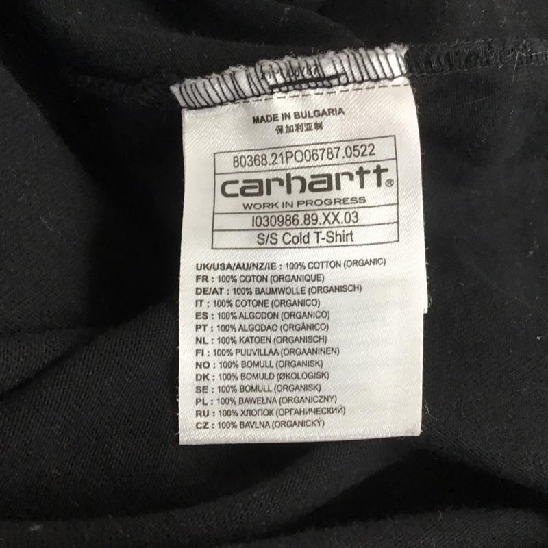 カーハート Carhartt Tシャツ 半袖 半袖カットソー プリントTシャツ クルーネックカットソー L プリント 黒 / ブラック /  メンズ USED 古着 中古 10112752