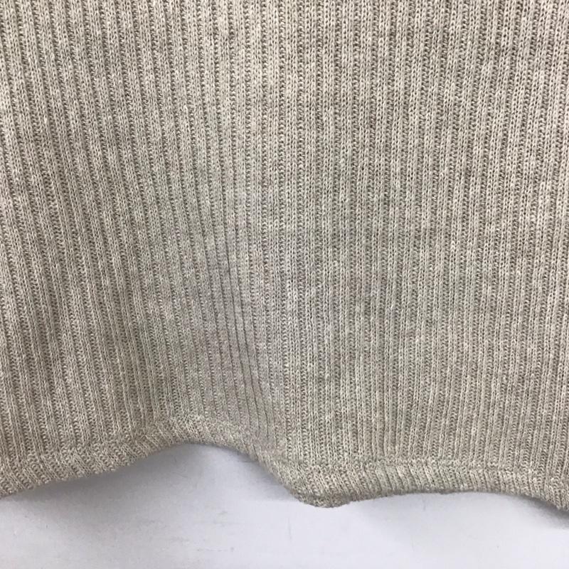 ザラ ZARA カットソー 半袖 ノースリーブカットソー プルオーバー リブ S 無地 ベージュ / ベージュ / レディース USED 古着 中古 10136098