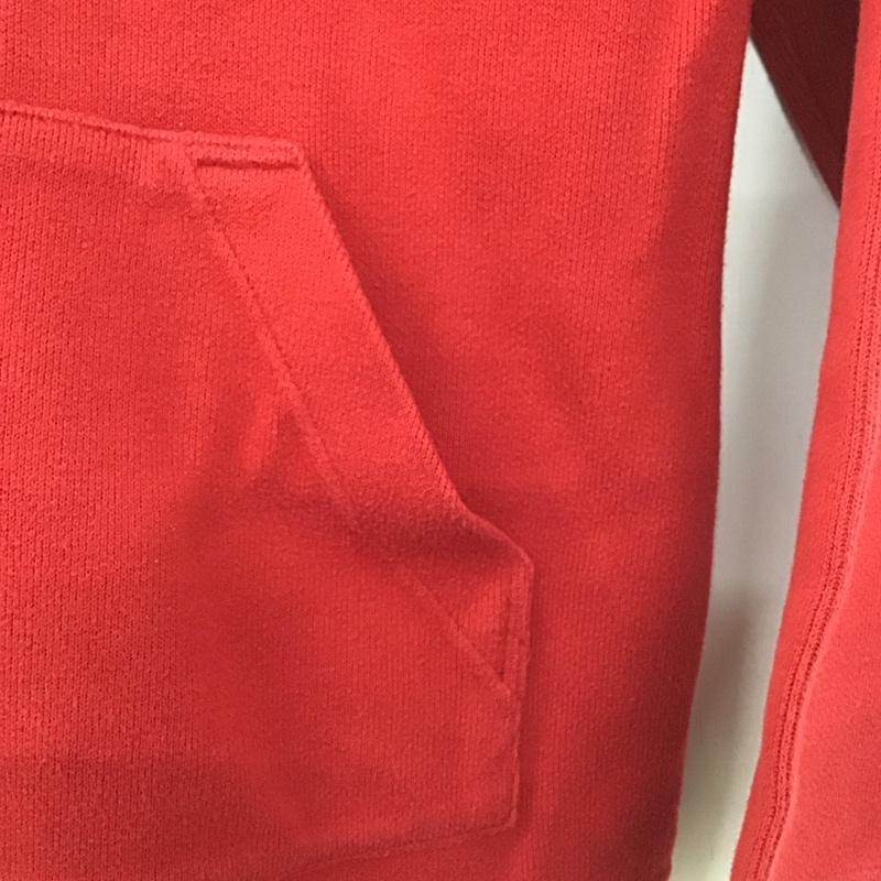 ラコステ LACOSTE パーカー 長袖 プルオーバー ハーフジップ 40 ワンポイント 赤 / レッド / レディース USED 古着 中古 10139145