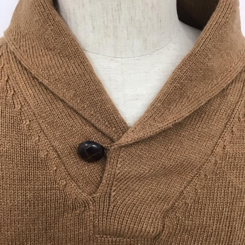 ブルックスブラザーズ BROOKS BROTHERS ニット、セーター 長袖 ウール ショールカラー S 無地 キャメル / キャメル / メンズ USED 古着 中古 10111241
