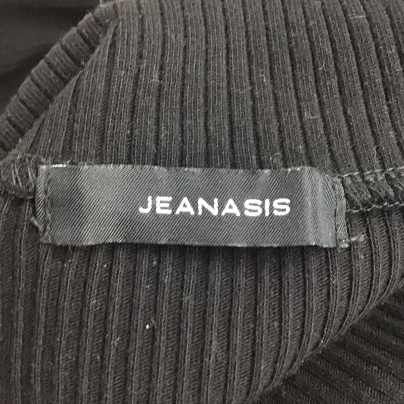 ジーナシス JEANASIS カットソー 長袖 JS063798CF ハーフジップ リブ FREE 無地 黒 / ブラック / レディース USED 古着 中古 10123212