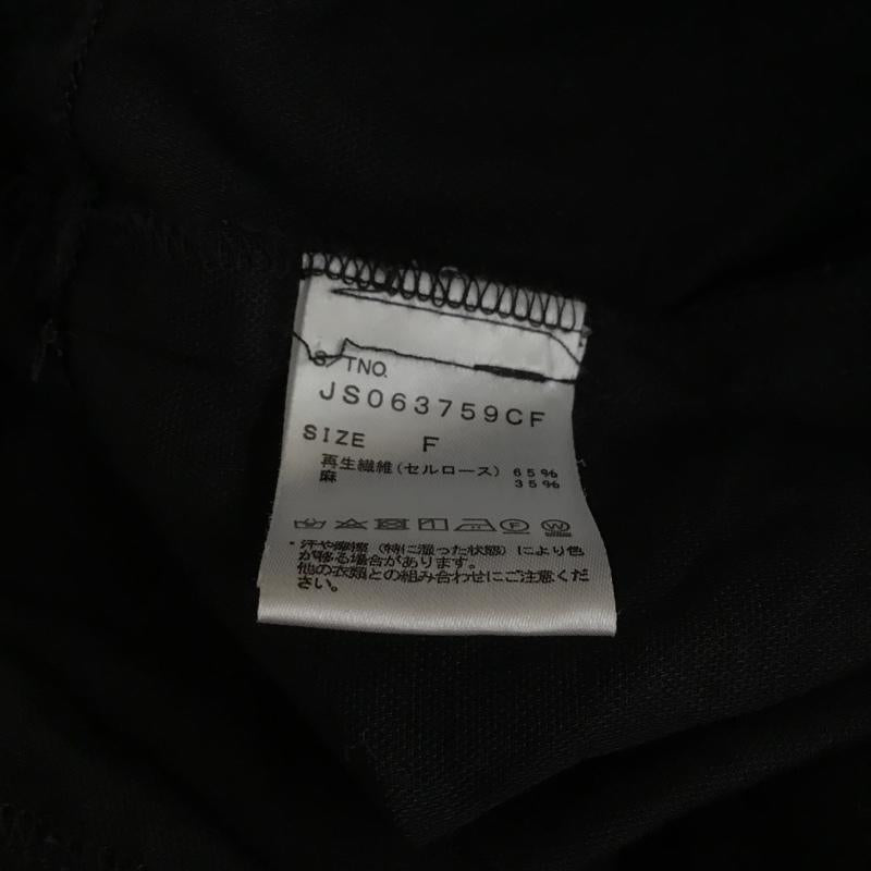 ジーナシス JEANASIS シャツ、ブラウス 七分袖 js063759cf 七分丈シャツ ブラウス カジュアルシャツ FREE 無地 黒 / ブラック / レディース USED 古着 中古 10105866