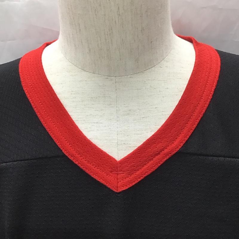 プレジャー PLEASURES カットソー 半袖 RibsHockeyJersey AthleticKnit ユニフォーム カジュアルカットソー L ロゴ、文字 白 / ホワイト / X 黒 / ブラック / X 赤 / レッド /  メンズ USED 古着 中古 10111673